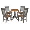 International Concepts Round 42 in W, 42 in L, 29.5 in H, Wood, Hickory/Washed Coal K45-42DPT-C65-4 - alternate 5